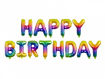 Picture of FOIL BALLOON HAPPY BIRTHDAY RAINBOW 340 X 35CM